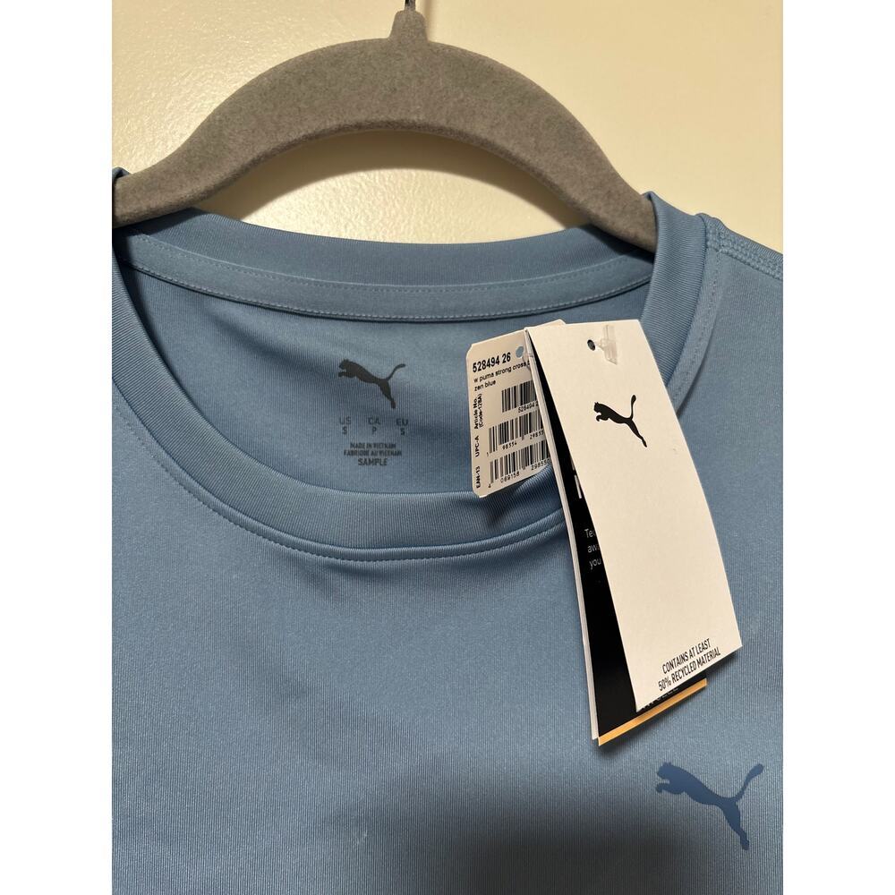 Puma Blue Cropped DryCell Tee Shirt S - Picture 5 of 7
